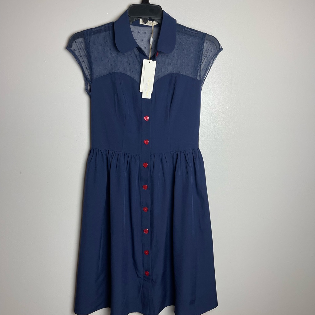 Woman’s Belle Poque Size Small Blue Retro Swing Dress